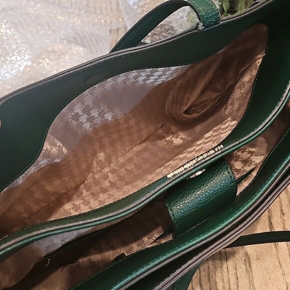 Karl Lagerfeld Leather Green Shoulder Tote Bag - Picture 9 of 16